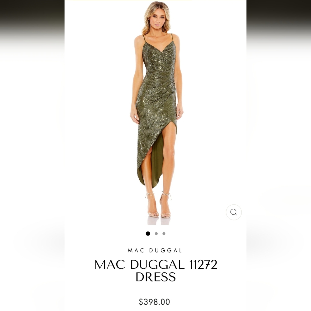 Mac Duggal Sequin Asymmetrical Dress
